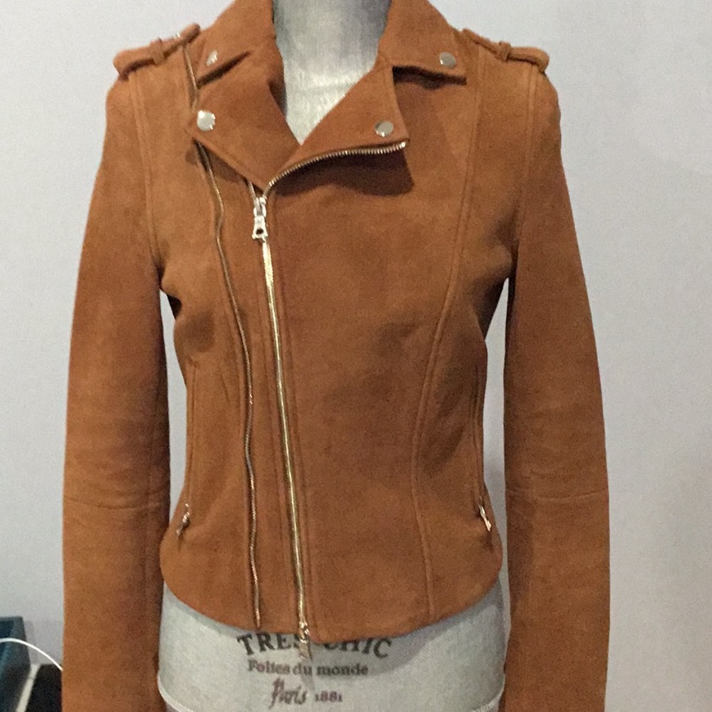 Intermix suede biker jacket small